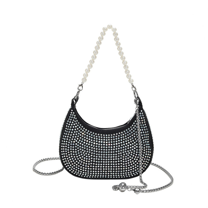 Damen glamouröse Abendtasche mit Perlenschmuck Nord Taschen
