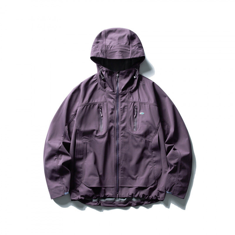 Unisex Leichte Softshell-Outdoorjacke mit verstellbarer Kapuze, wasserabweisender Membran und ergonomischen Brusttaschen Nord Taschen