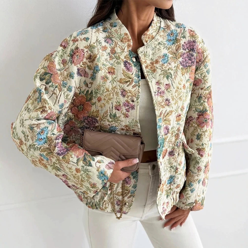 Damen Modische Blütenjacke Nord Taschen