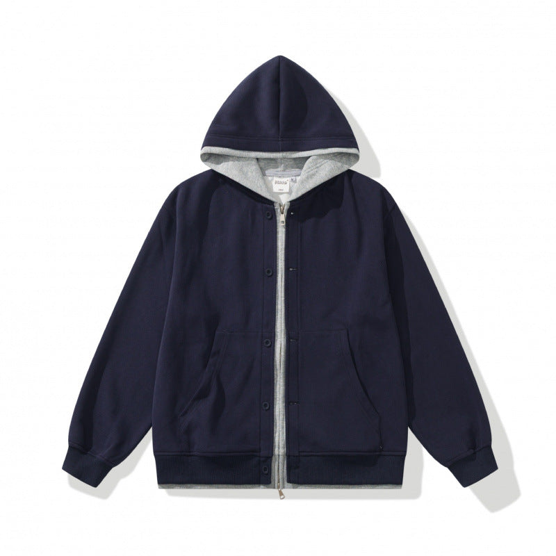 Unisex Oversize-Kapuzenjacke mit Doppelverschluss, Fleece-Innenfutter und Kängurutaschen Nord Taschen