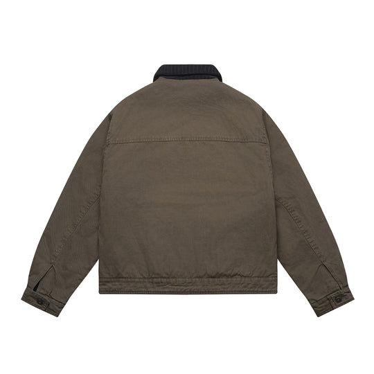 Herren Oversized Canvas‑Blousonjacke mit Cordkragen und aufgesetzten Pattentaschen Nord Taschen