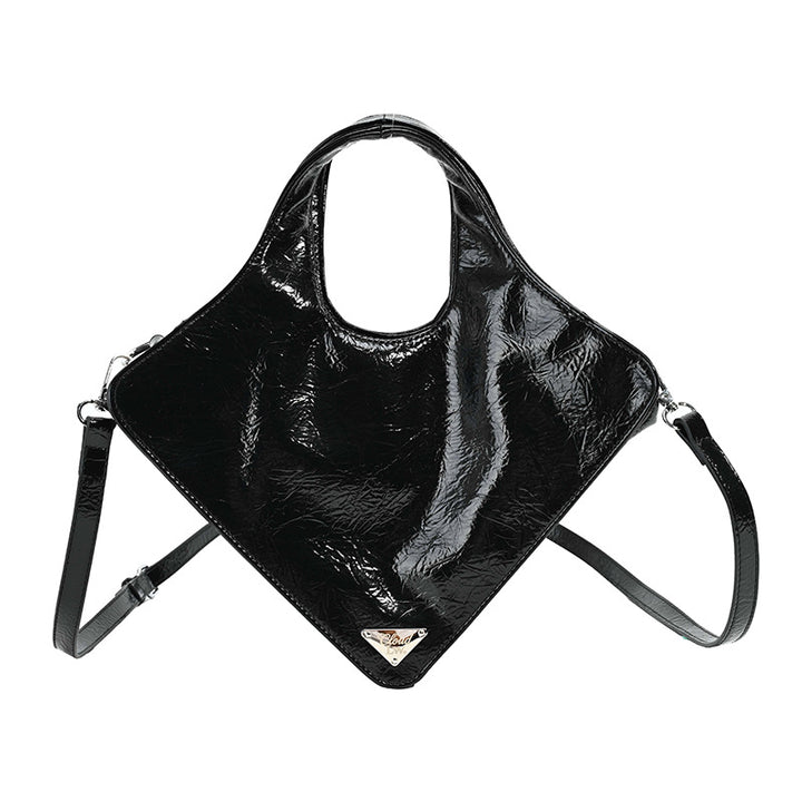 Damen stilvolle Handtasche aus glänzendem Kunstleder Nord Taschen