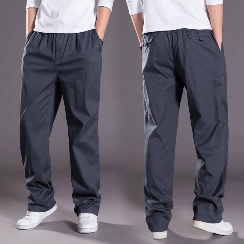 Herren Relaxed-Fit Freizeit-Chinohose mit elastischem Tunnelzug, vorgeformtem Bund und geradem Bein Nord Taschen