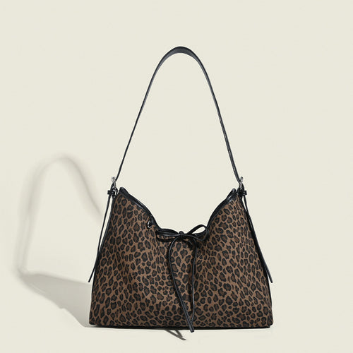 Damen Hobo-Tasche mit tierischem Muster und eleganter Kordelzugverzierung Nord Taschen