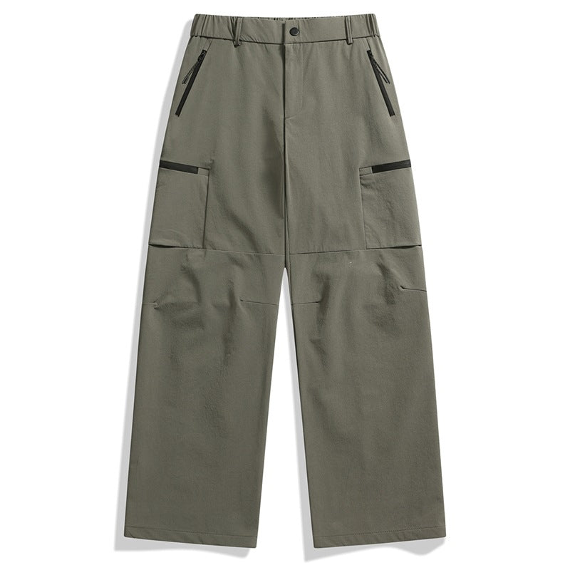 Herren Technische Utility-Cargo-Hose mit weitem Bein, elastischem Bund & Reißverschlusstaschen Nord Taschen