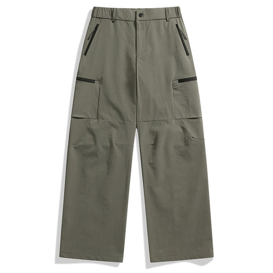 Herren Technische Utility-Cargo-Hose mit weitem Bein, elastischem Bund & Reißverschlusstaschen Nord Taschen