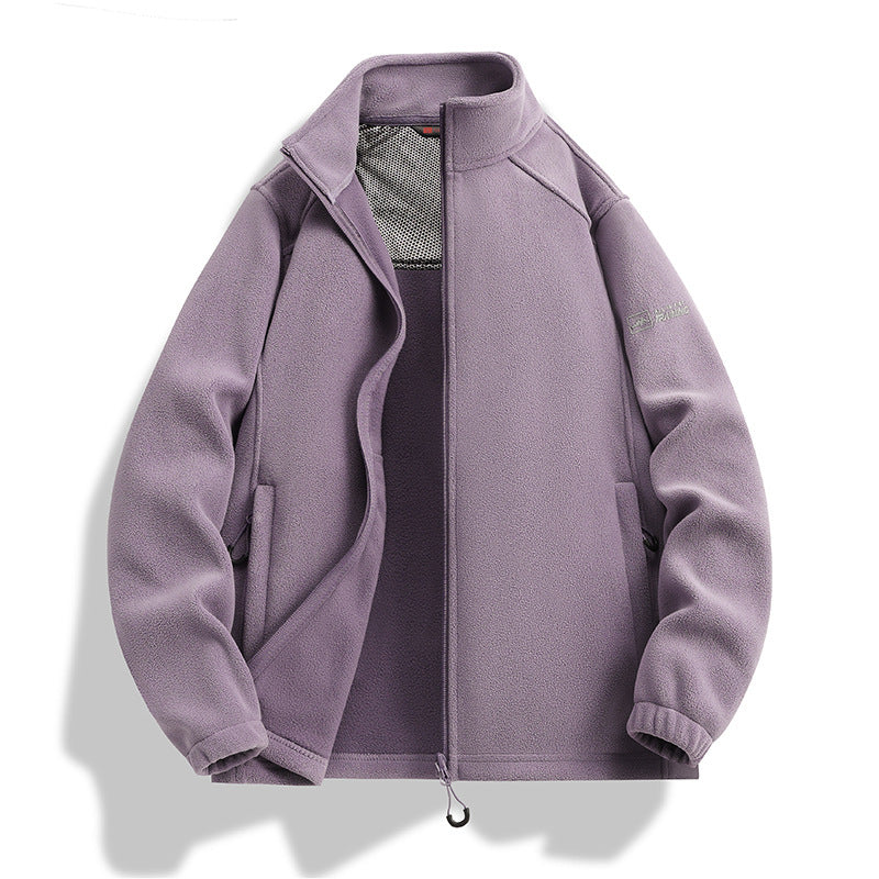 Herren Fleecejacke mit Stehkragen, Windabweisender Microfleece und Reißverschlusstaschen Nord Taschen