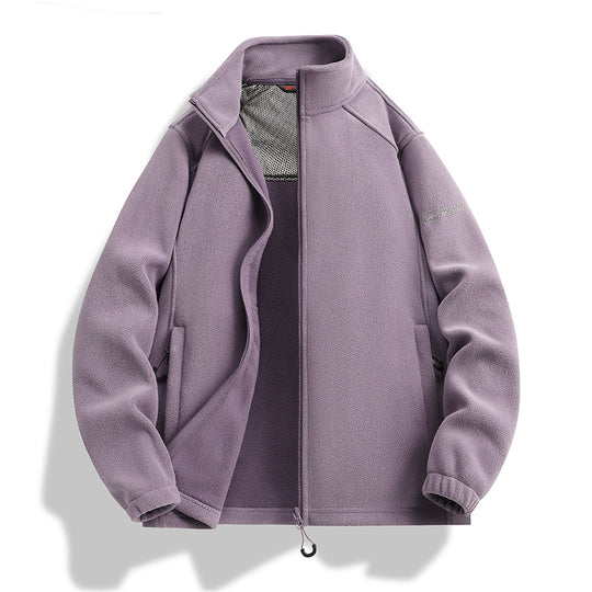 Herren Fleecejacke mit Stehkragen, Windabweisender Microfleece und Reißverschlusstaschen Nord Taschen