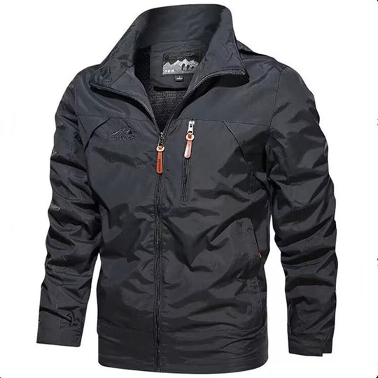 Herren Leichte wasserdichte Kapuzen-Outdoorjacke mit Brusttasche und verstellbaren Bündchen Nord Taschen
