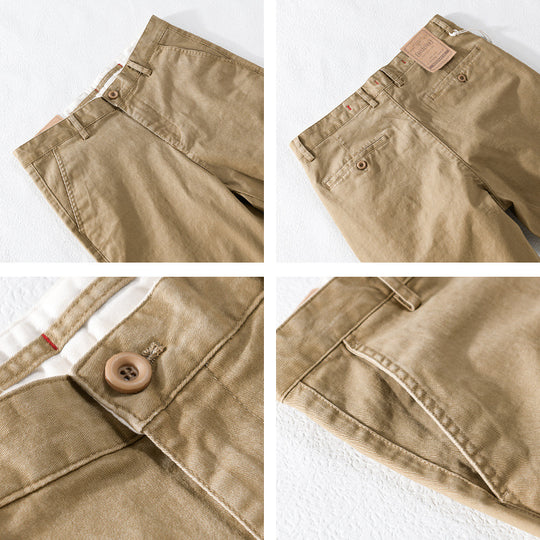 Herren Konisch zulaufende Baumwoll-Chino mit legerer Passform Nord Taschen