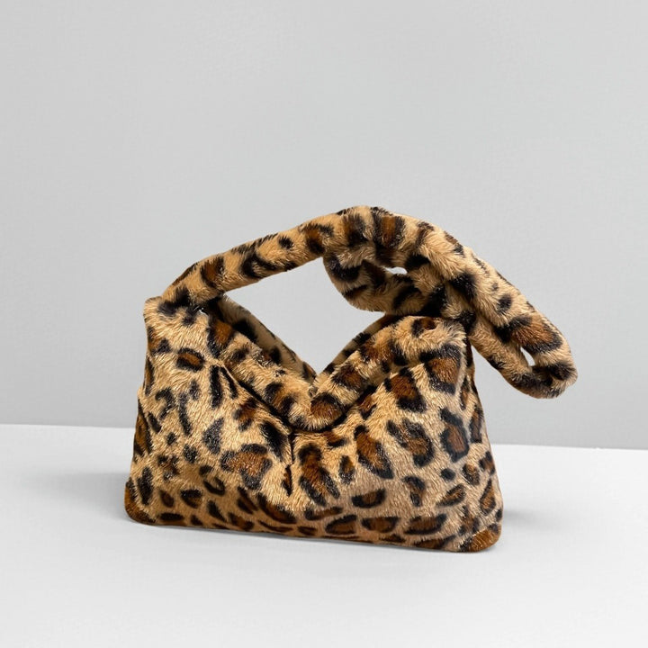 Damen modische Umhängetasche aus hochwertigem Kunstfell mit Leopardenmuster Nord Taschen