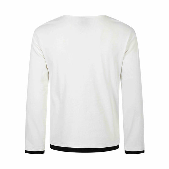 Damen Langarmshirt mit asymmetrischem Schlauchkragen und Grafik‑Music‑Print Nord Taschen