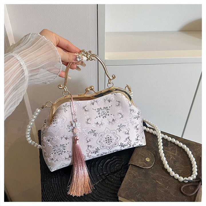 Damen elegante Handtasche mit kunstvollem Verschluss Nord Taschen