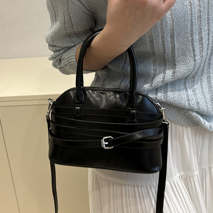 Damen Umhängetasche mit modischem Rückenverschluss und strukturiertem Design Nord Taschen
