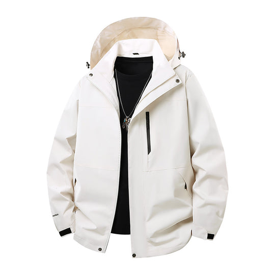 Herren Technische Softshell‑Regenjacke mit verschweißten Nähten, verstellbarer Kapuze und wasserabweisenden Reißverschlüssen Nord Taschen
