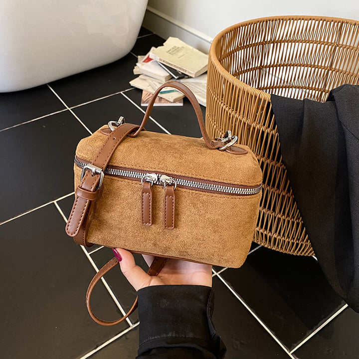 Damen stylische Veloursleder Umhängetasche Nord Taschen