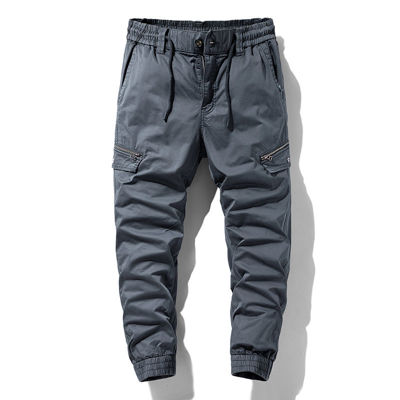 Herren Multifunktionale Cargo-Jogginghose mit Tunnelzugbund, Reißverschluss-Taschen und geripptem Knöchelbündchen Nord Taschen