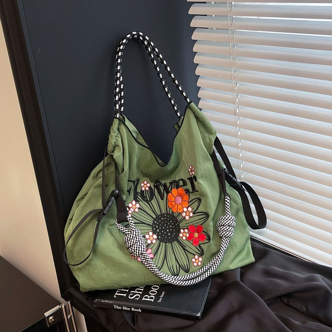 Damen Umhängetasche mit floralem Design und praktischem Zugverschluss Nord Taschen