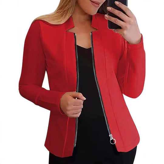 Damen Bikerjacke mit innovativem Schnitt und praktischen Reißverschlussdetails