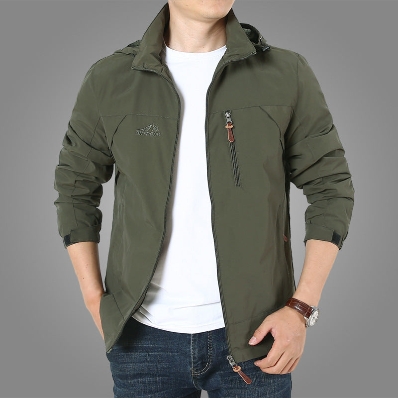 Herren leichte atmungsaktive Softshell-Trekkingjacke mit Kapuze und Mesh-Futter Nord Taschen