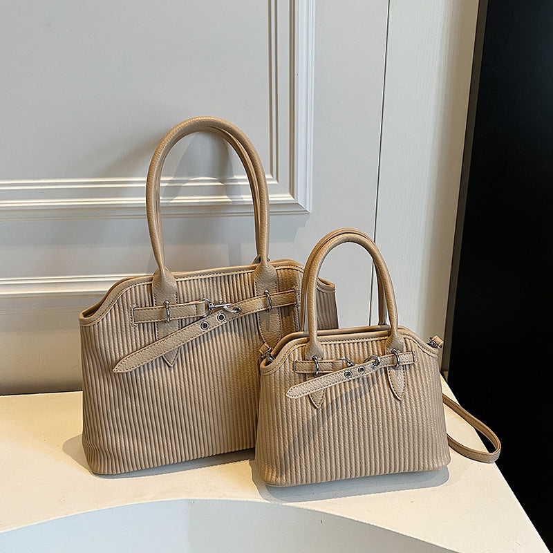 Damen praktische Handtaschen im modernen Ripp-Design Nord Taschen