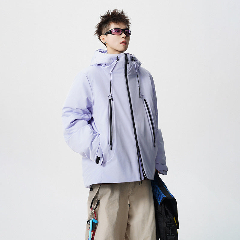 Herren wattierte, wasserabweisende Tech-Outdoorjacke mit Kapuze Nord Taschen