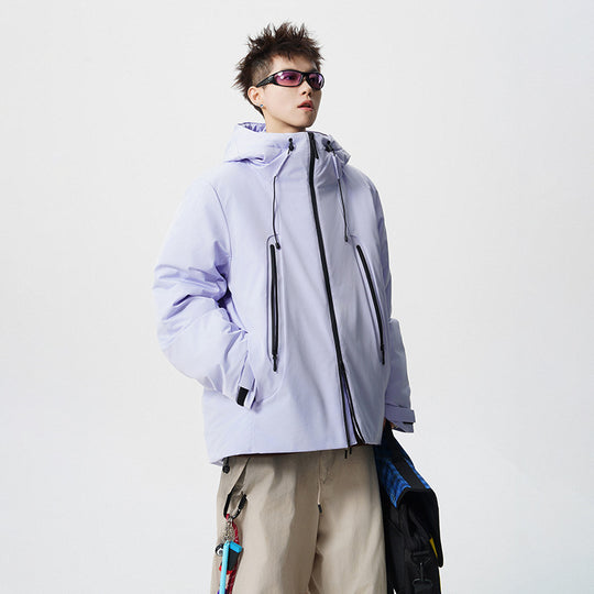 Herren wattierte, wasserabweisende Tech-Outdoorjacke mit Kapuze Nord Taschen