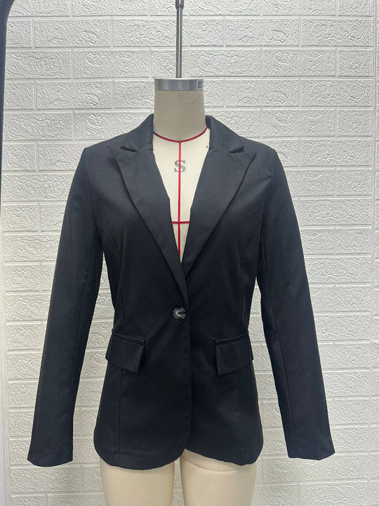 Damen Taillierter Ein-Knopf-Blazer mit Pattentaschen und schmaler Silhouette Nord Taschen