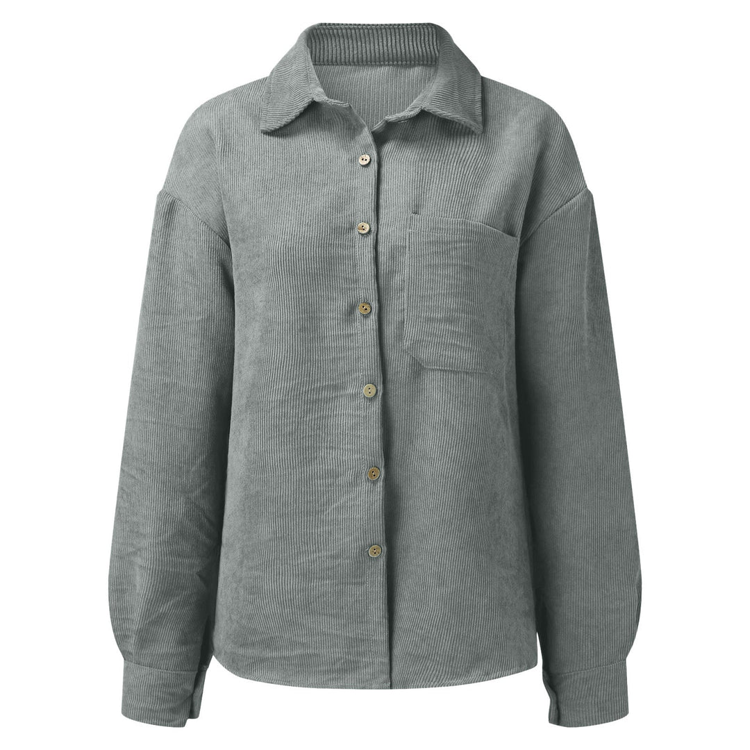 Damen Übergroße Kordbluse