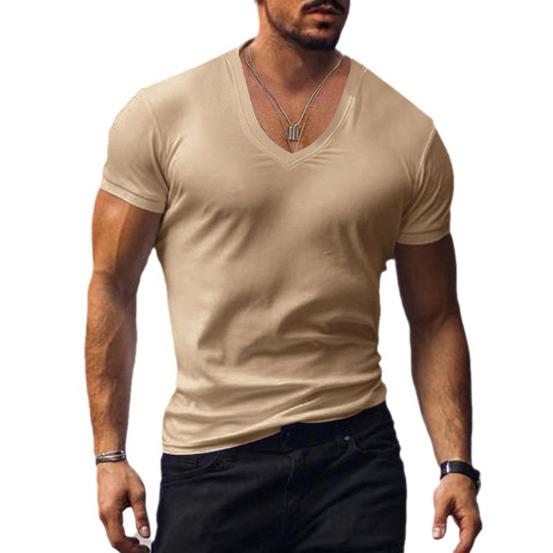 Herren lässiges V-Ausschnitt T-Shirt