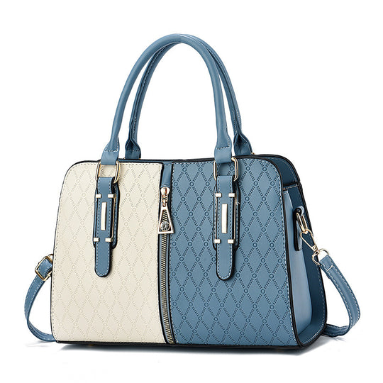 Damen luxuriöse Handtasche mit kontrastierendem Farbdesign und stilvollen Applikationen Nord Taschen