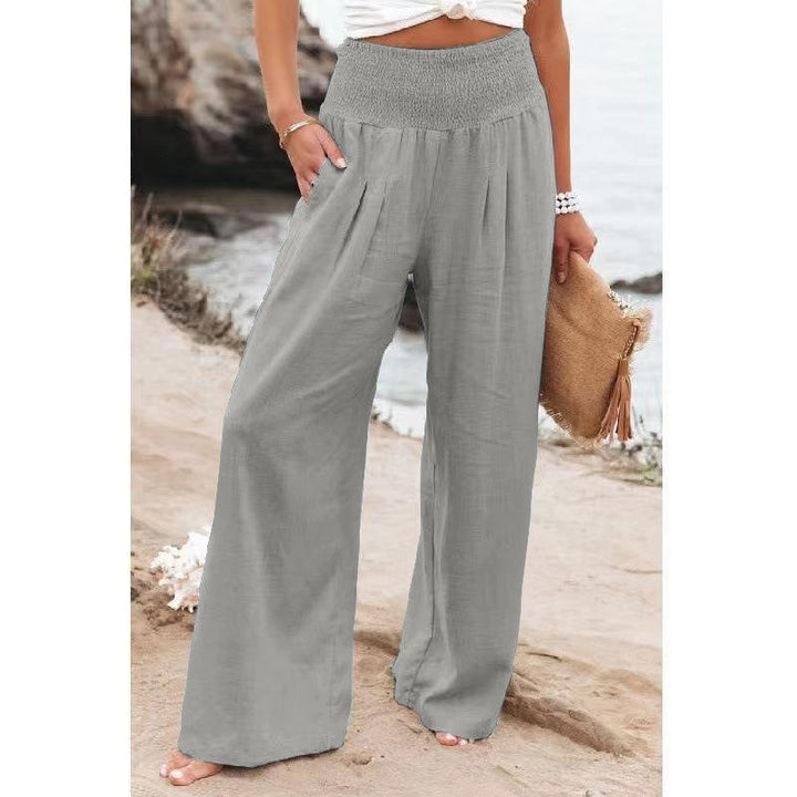 Damen Weite Leinenhose