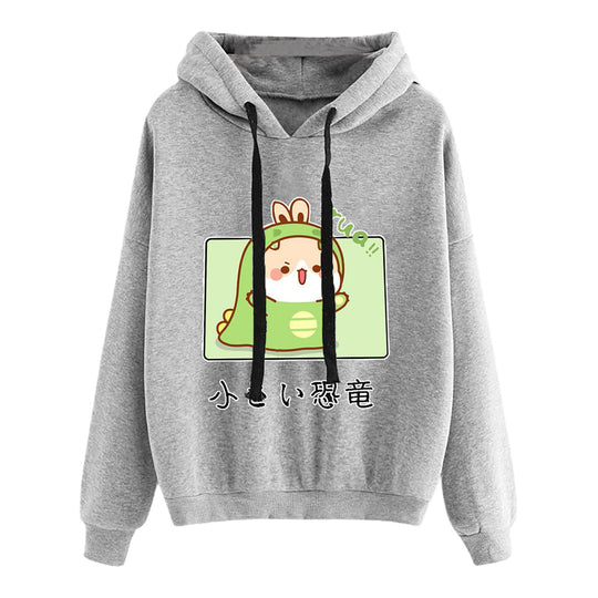 Damen nan kurz geschnittener Cropped-Kapuzenpullover mit niedlicher Frosch-Illustration und verstellbarer Kapuze Nord Taschen