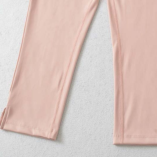 Damen Capri-Leggings mit hohem Umschlagbund, Shaping-Effekt und seitlichem Bein-Schlitz Nord Taschen