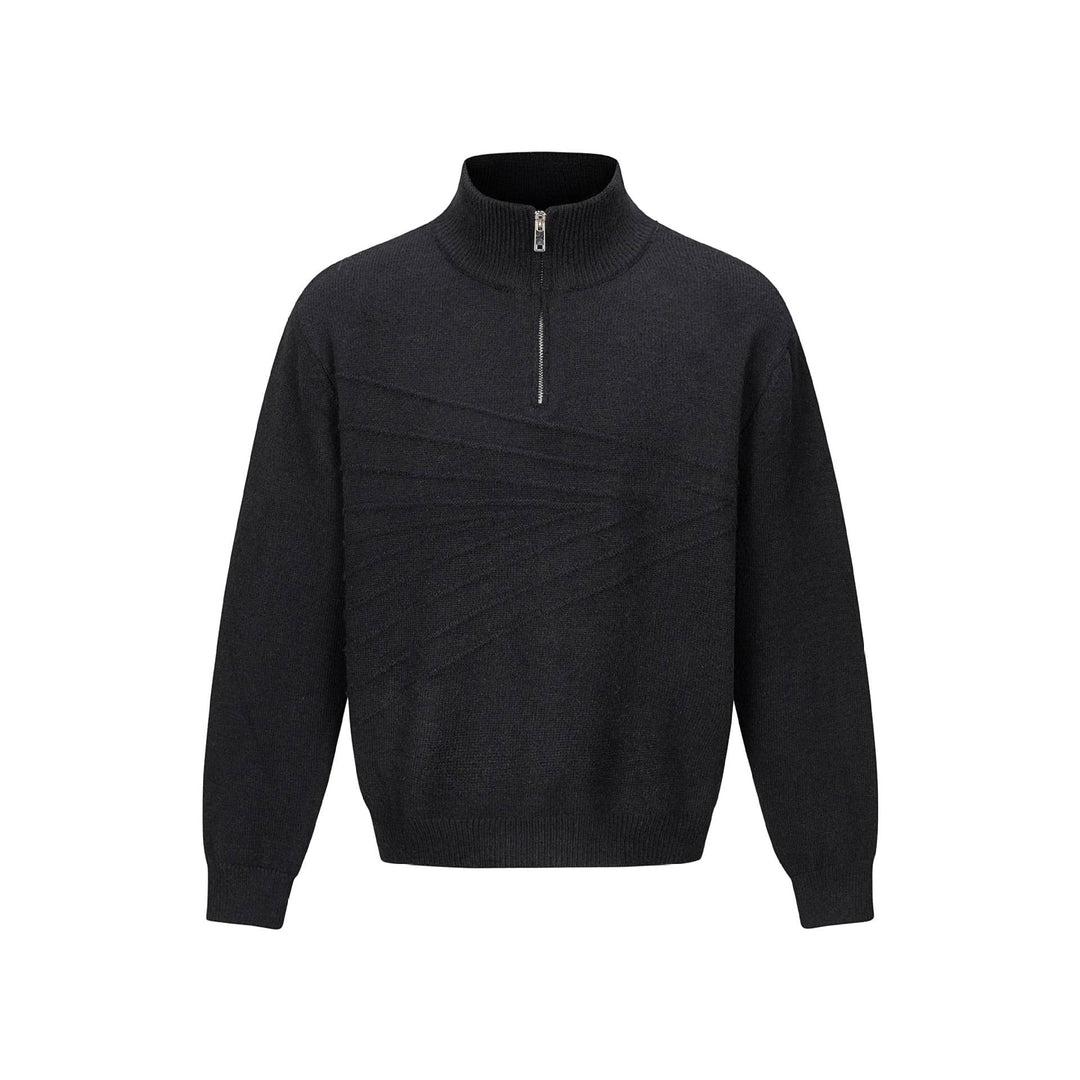 Herren Halbzip-Strickpullover mit Rippenkragen Nord Taschen