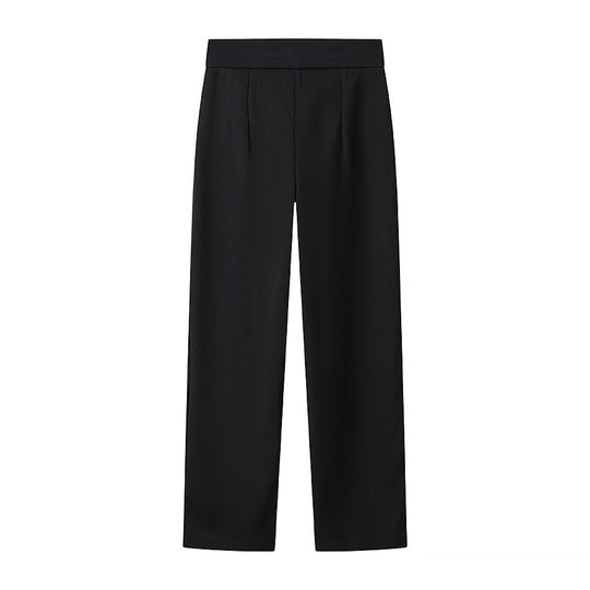 Damen Elegante weite Bundfaltenhose mit geradem Bein und Bügelfalte Nord Taschen