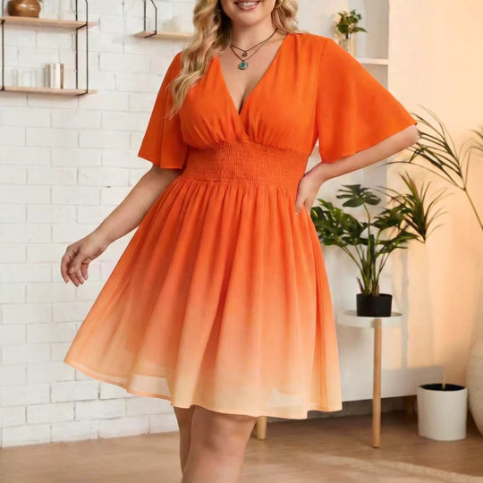 Damen Ombre-Modekleid
