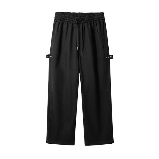Herren Relaxed‑Fit Baumwoll‑Canvas‑Hose mit Elastikbund, Tunnelzug und Utility‑Seitenschlaufen Nord Taschen