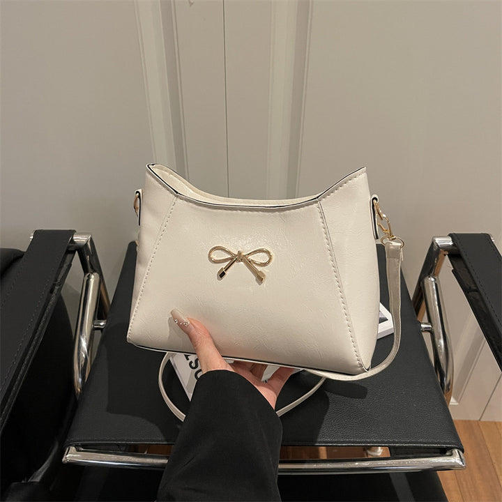 Damen elegante Umhängetasche mit verschließendem Schleifendesign Nord Taschen