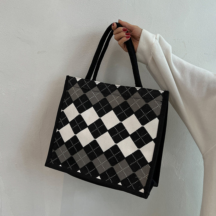 Damen große Tragetasche mit eleganten Karomuster Nord Taschen