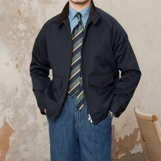 Herren Kurzblouson mit Cordkragen, Pattentaschen und Reißverschluss Nord Taschen