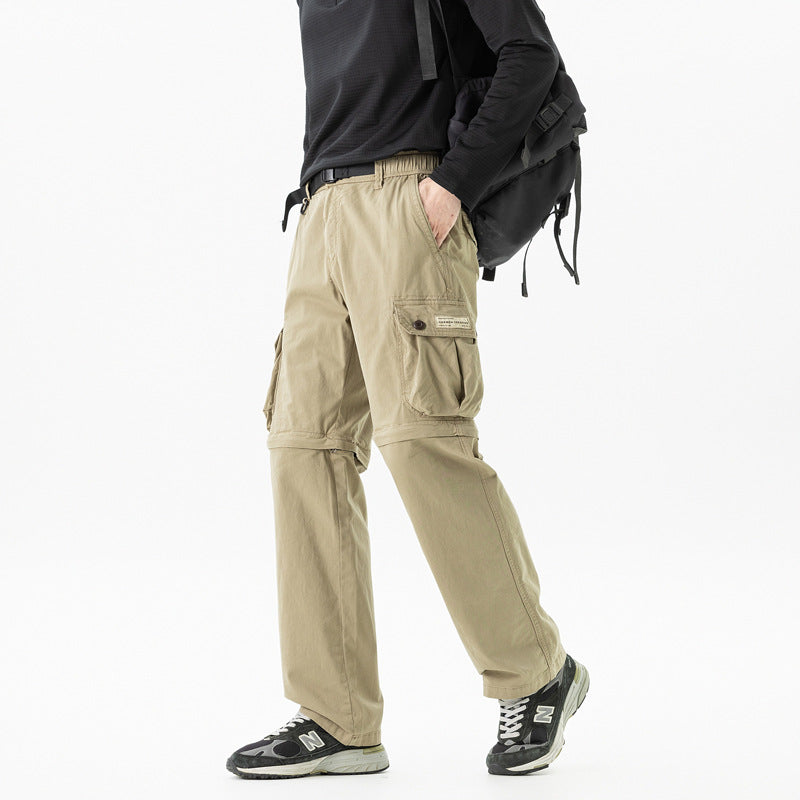 Herren Abnehmbare Cargo-Zip-Hose mit Reißverschluss-Bein, Multifachtaschen und integriertem Gürtel Nord Taschen
