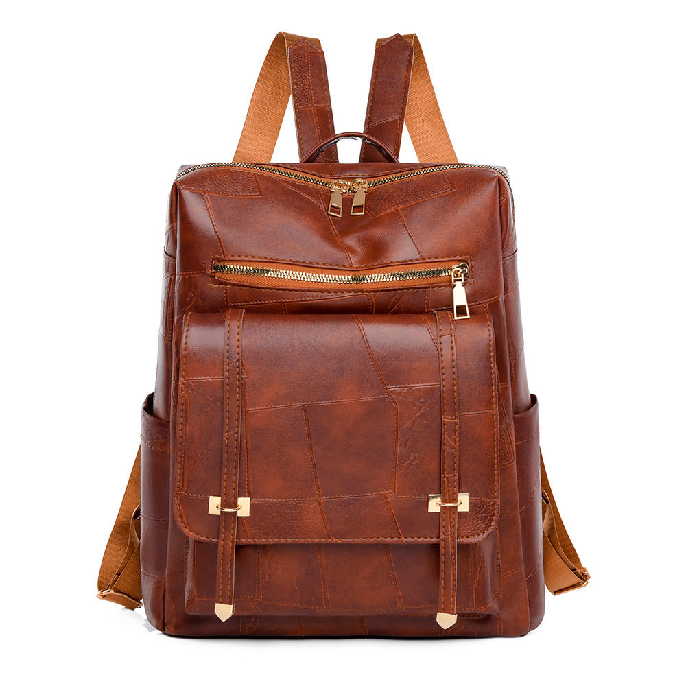 Damen eleganter Rucksack mit strukturiertem Design und goldenen Akzenten Nord Taschen