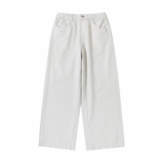Damen Hochtaillierte Culotte-Hose aus Baumwoll-Twill mit weitem Bein Nord Taschen
