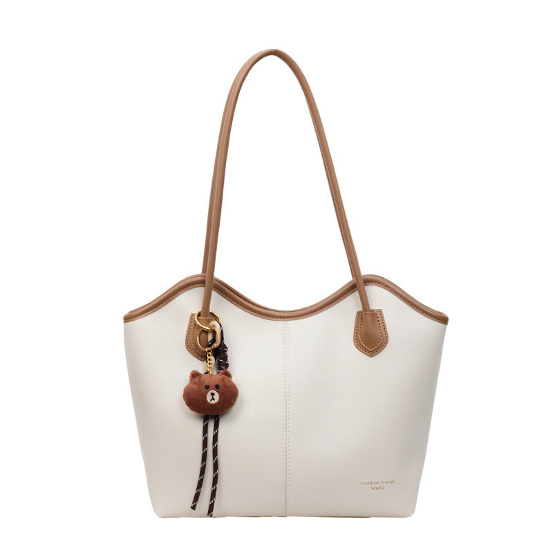 Damen trendige Shopper Tasche mit verspieltem Tieranhänger Nord Taschen