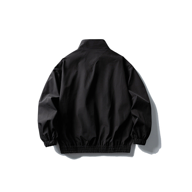 Herren Windbreaker-Jacke im Boxy‑Schnitt mit Stehkragen und elastischem Saum Nord Taschen
