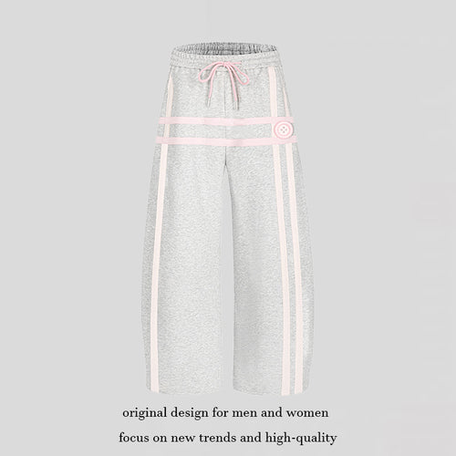 Damen Weite Culotte‑Sweathose im Palazzo‑Stil mit Komfortbund, Kordelzug und dekorativer Taillenbahn Nord Taschen