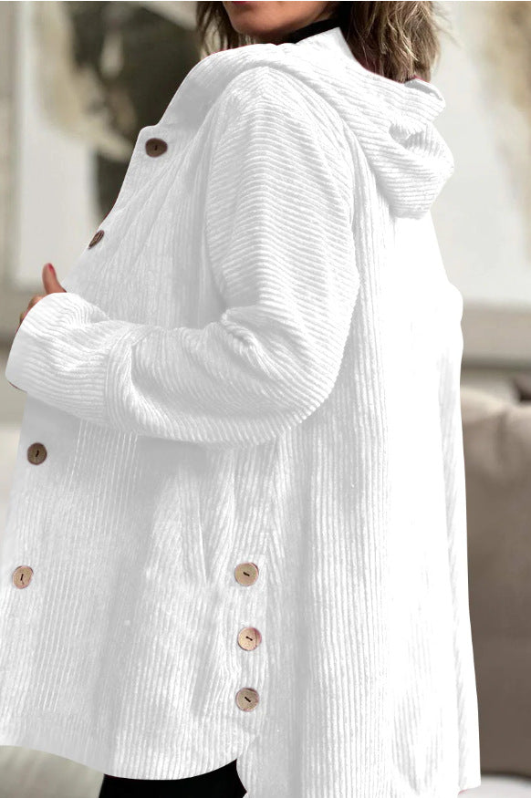 Hooded Casual-Jacke mit Fronttaschen
