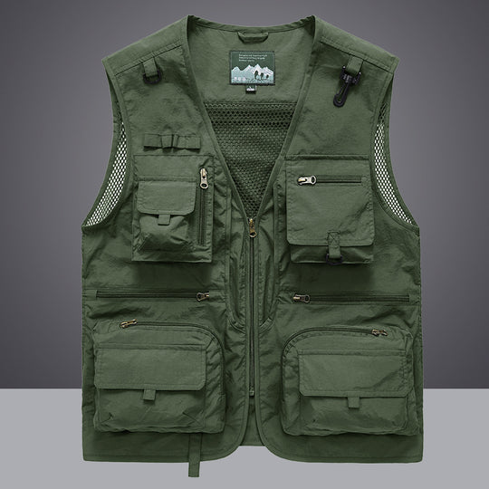 Herren Multifunktionale Angler- und Utilityweste mit Mesh‑Einsätzen und Multifachtaschen Nord Taschen