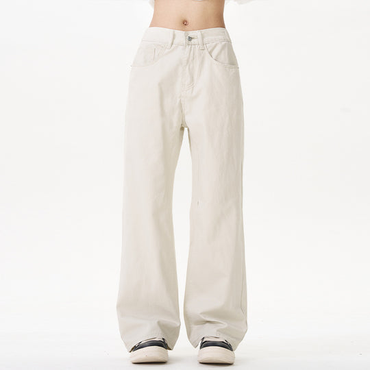 Unisex Weit geschnittene Chinohose mit tiefem Schritt und lässigem Bund Nord Taschen